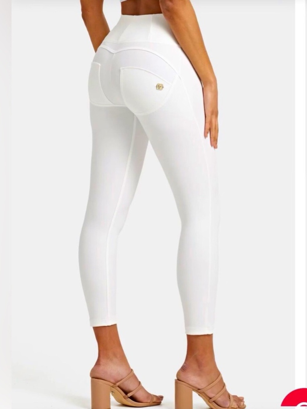 NWT BEST YOGA STORE White Bootie Lifting Legging Pants Size M